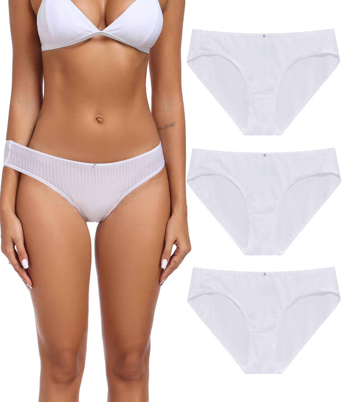 ANLIQI Womens Bikini Underwear Quick Dry Travel Panties Packs Ployamide Hipster Low Rise Soft Fast Wash Comfy Lady Undies