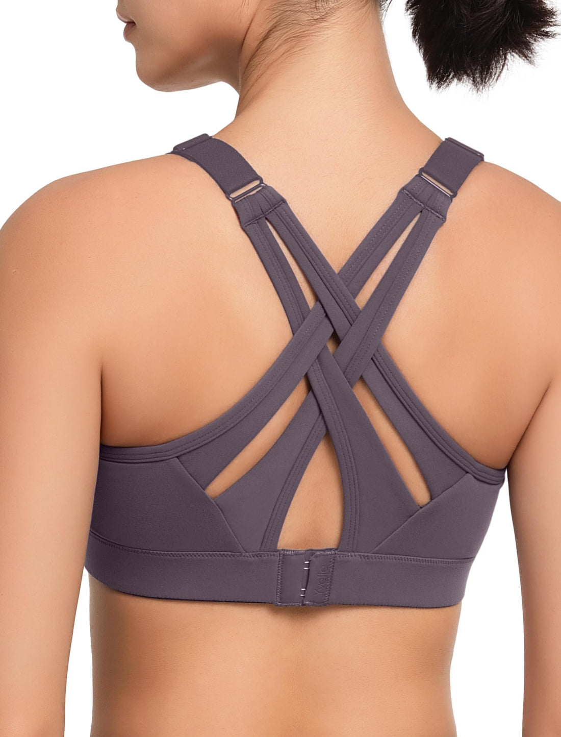Yvette Criss Cross Adjustable High Impact Running Bra | Pickleball Tennis, Big Bust Plus Size, Adjustable Strap, Wireless Sewn in Pads, No Bounce, Full Coverage, Moisture-Wicking