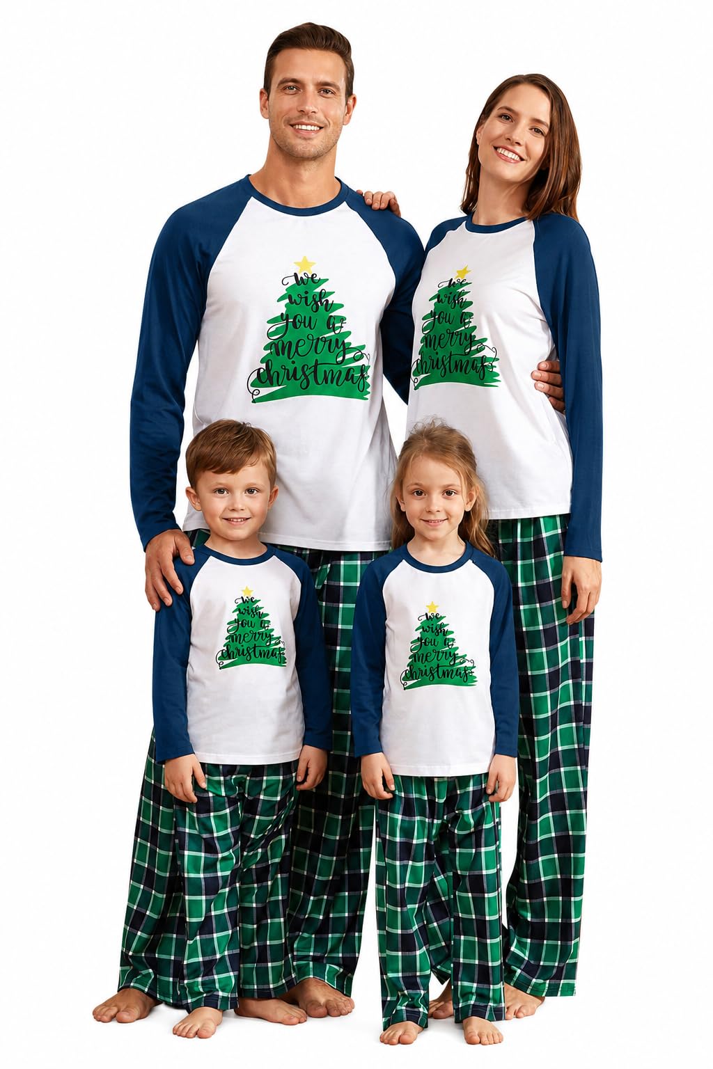IFFEI Family Christmas Pajamas Matching Sets with Graphic Tops and Pockets