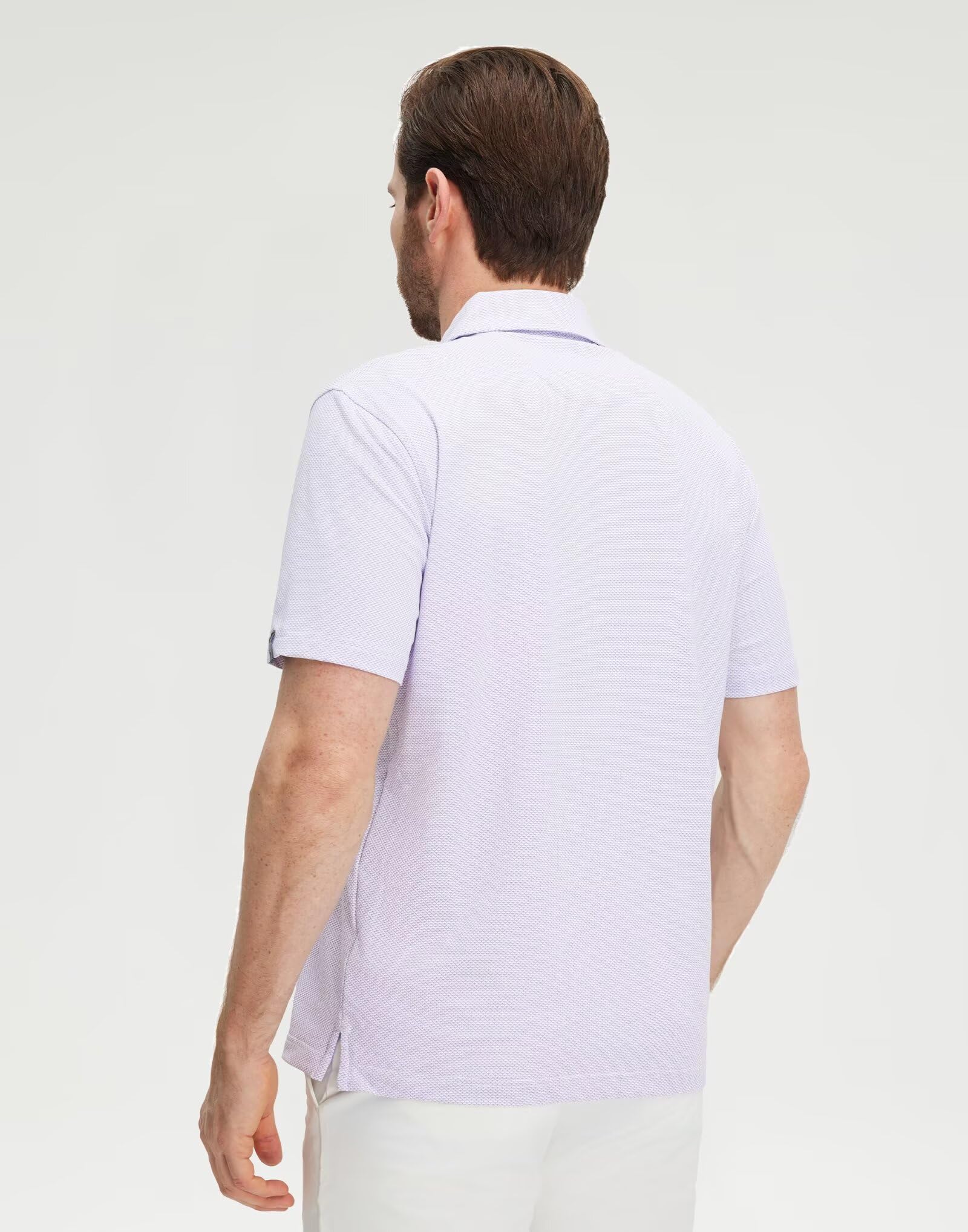 M MAELREG Mens Golf Shirts Short Sleeve Performance Moisture Wicking Dry Fit Collared Jacquard Polo Shirts for Men