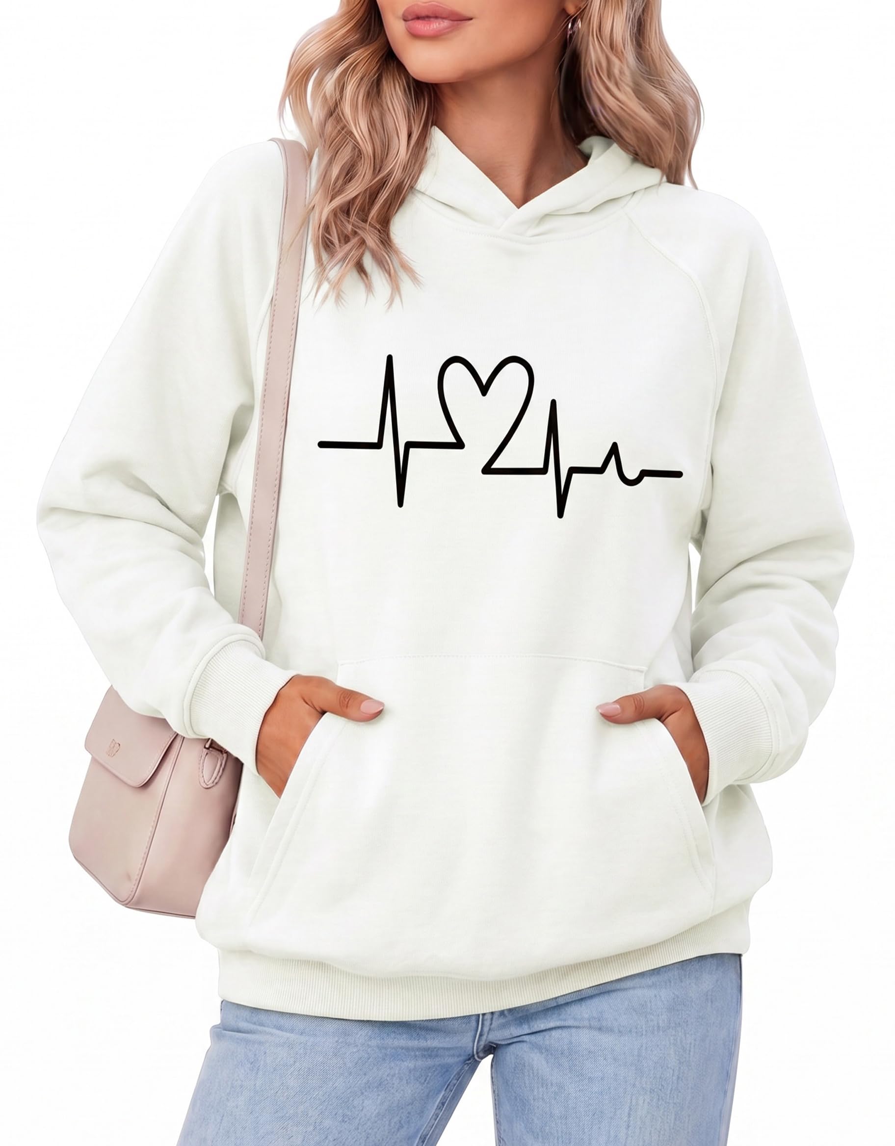Zeagoo Womens Oversized Hoodies Pullover Fleece Hooded Sweatshirt Trendy | Comfort Hoodie, Womens Fall Clothes, Kangaroo Pocket, Raglan Sleeves, Long Sleeve, Solid Color, Casual, Winter, Midweight