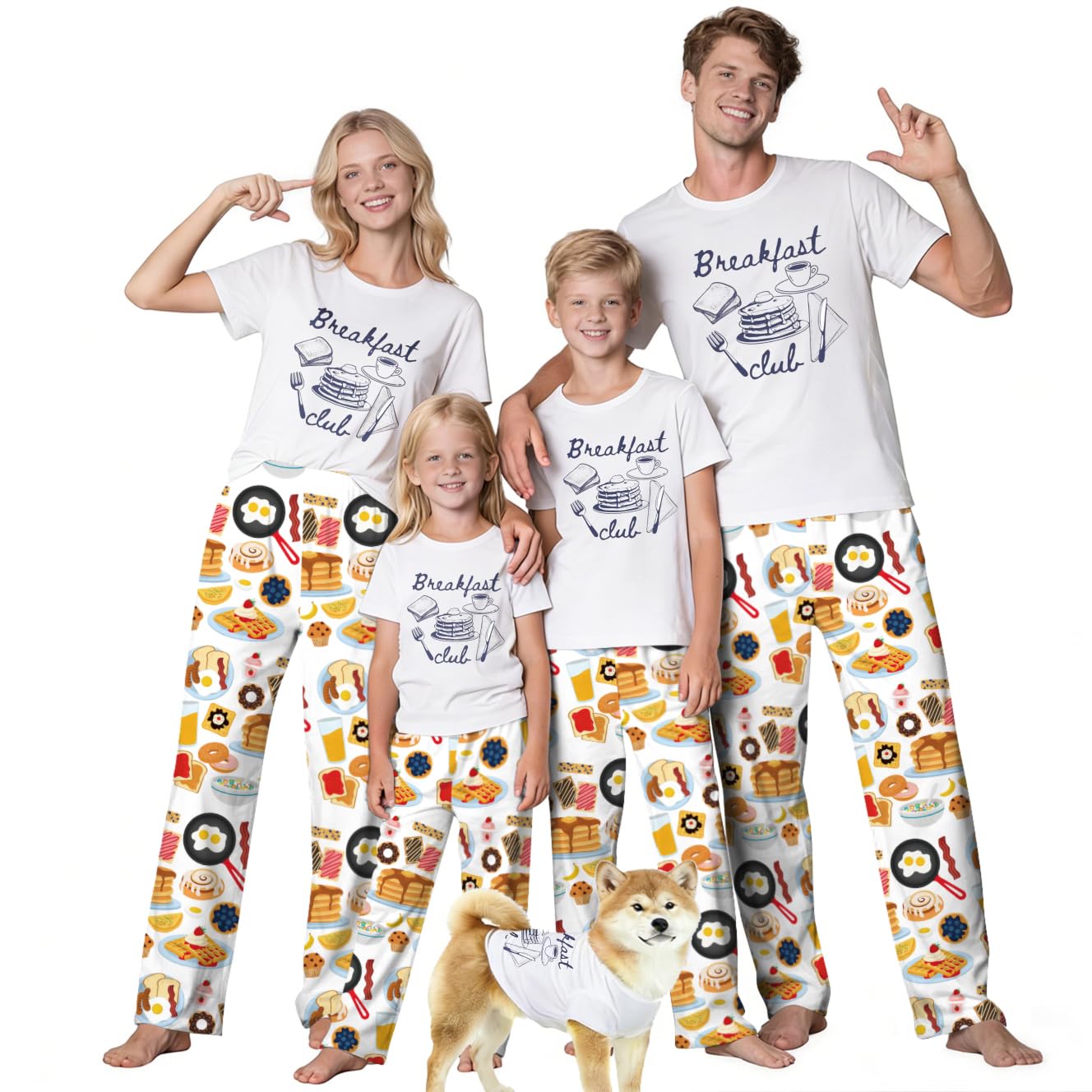MI X TEE Matching Family Pajamas Set Mommy and Me Matching Outfits