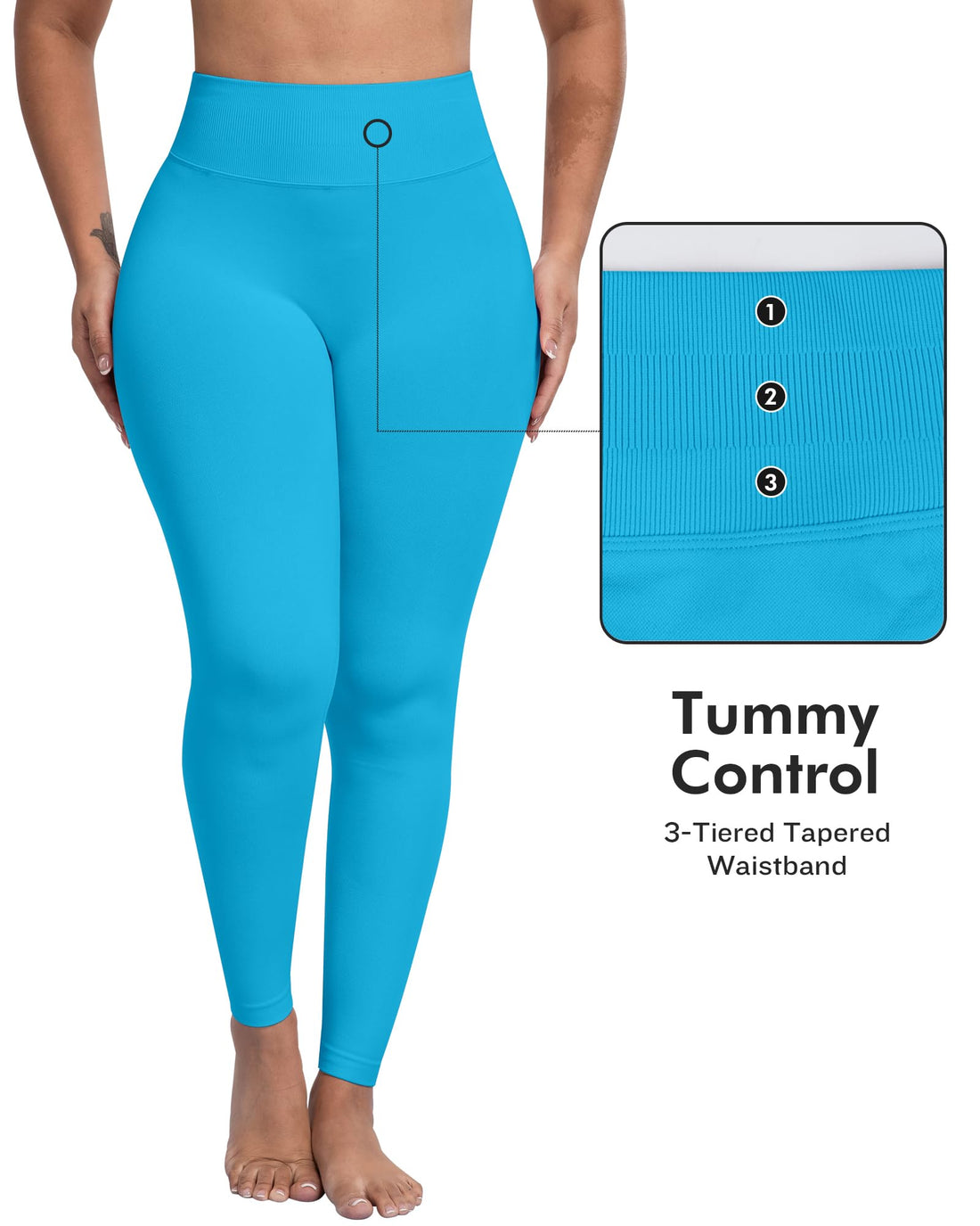 ATHVOTAR Workout Gym Leggings Women, High Waisted Seamless Butt Lifting Scrunch Butt Sports Leggings