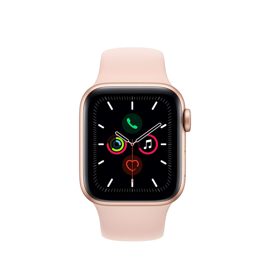 Apple Watch Series 5 (GPS, 44MM) - Space Gray Aluminum Case with Black Sport Band (Renewed)