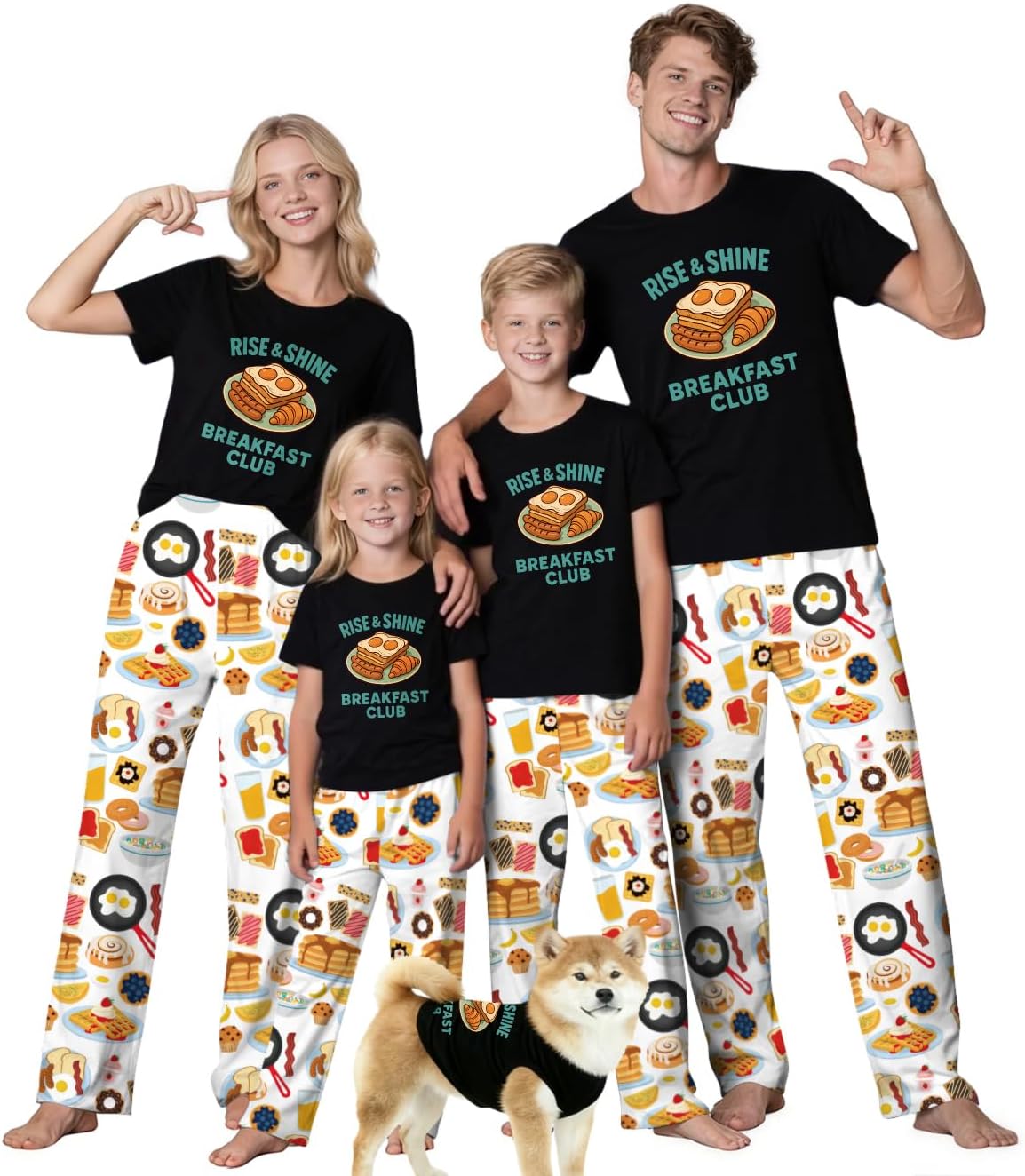 MI X TEE Matching Family Pajamas Set Mommy and Me Matching Outfits