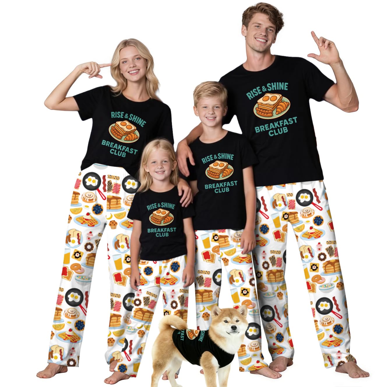 MI X TEE Matching Family Pajamas Set Mommy and Me Matching Outfits