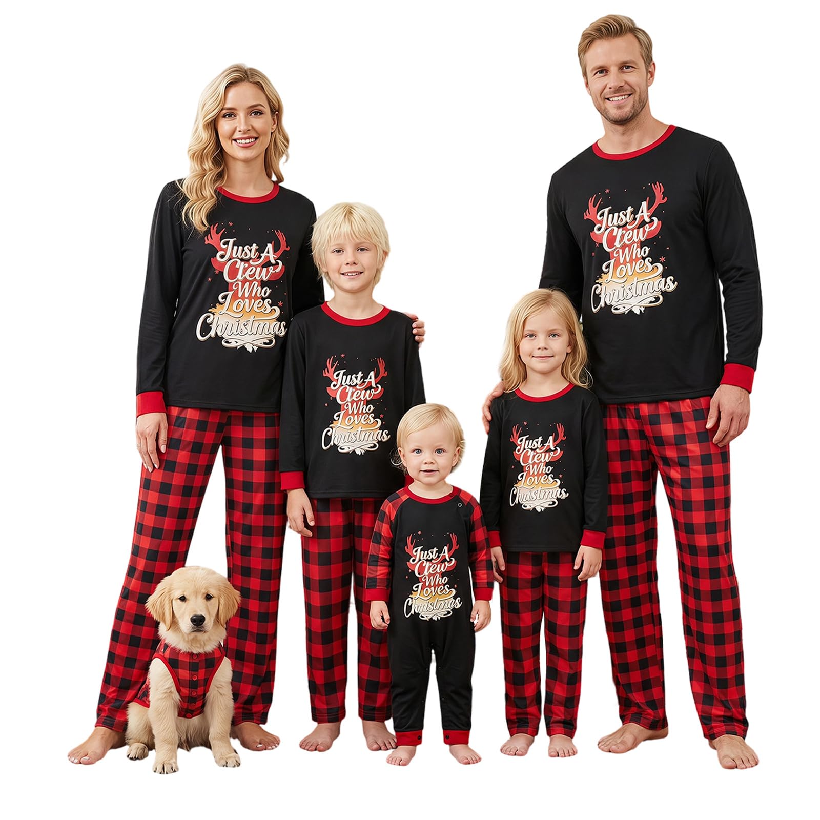 Christmas Pajama Family Matching Pajamas Sets Christmas Pjs Sleepwear Outfits for Christmas Holiday Xmas Party