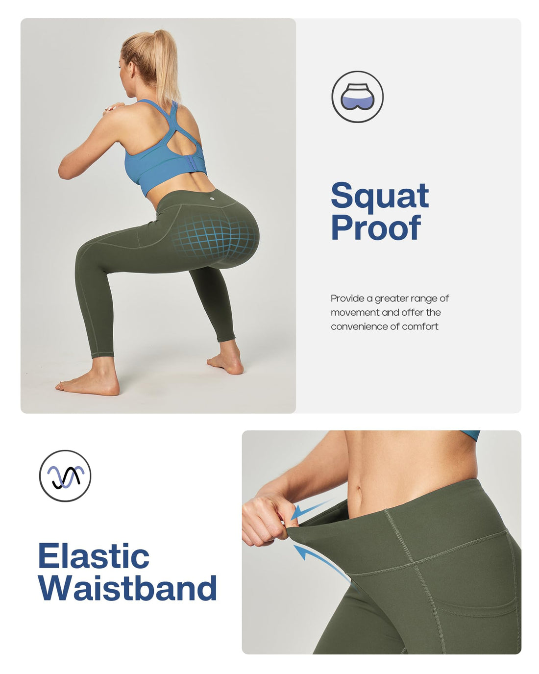 Heathyoga Leggings with Pockets for Women Tummy Control High Waisted Yoga Pants Women Compression Workout Leggings