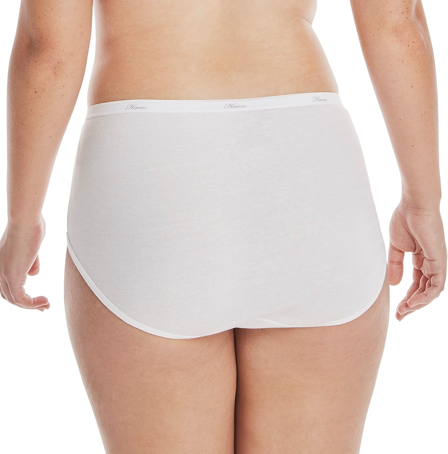 Hanes womens High-waisted Brief Panties, 6-pack, Moisture-wicking Cotton Brief Underwear (Colors May Vary)