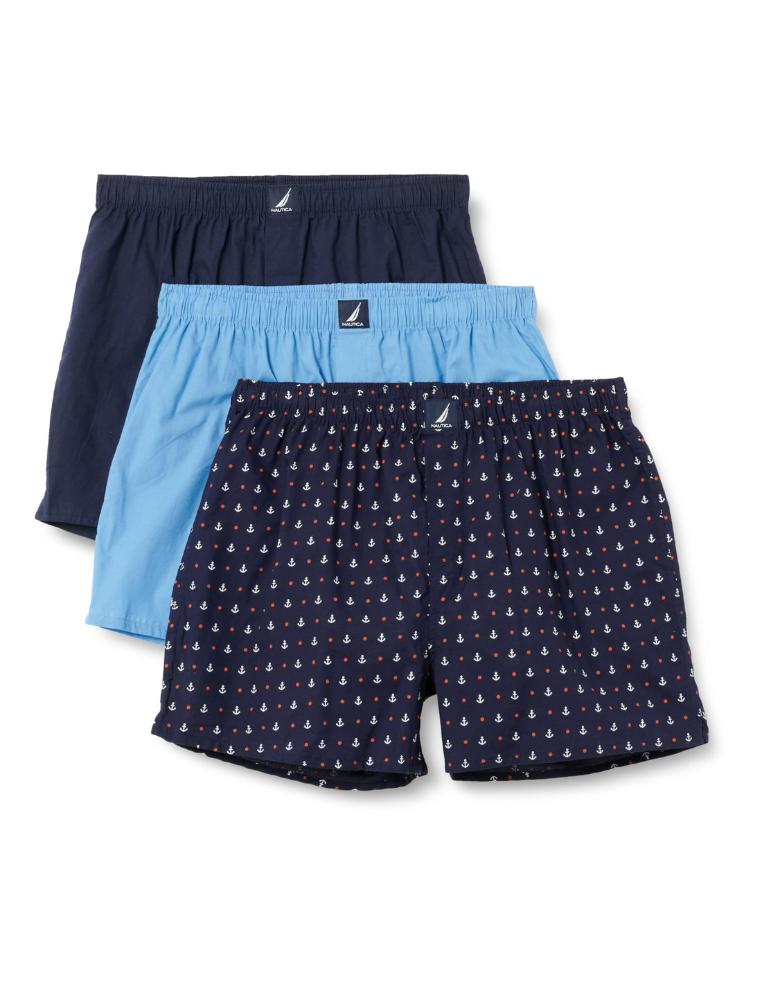 Nautica Men's Classic Cotton 3-Pack Woven Boxers