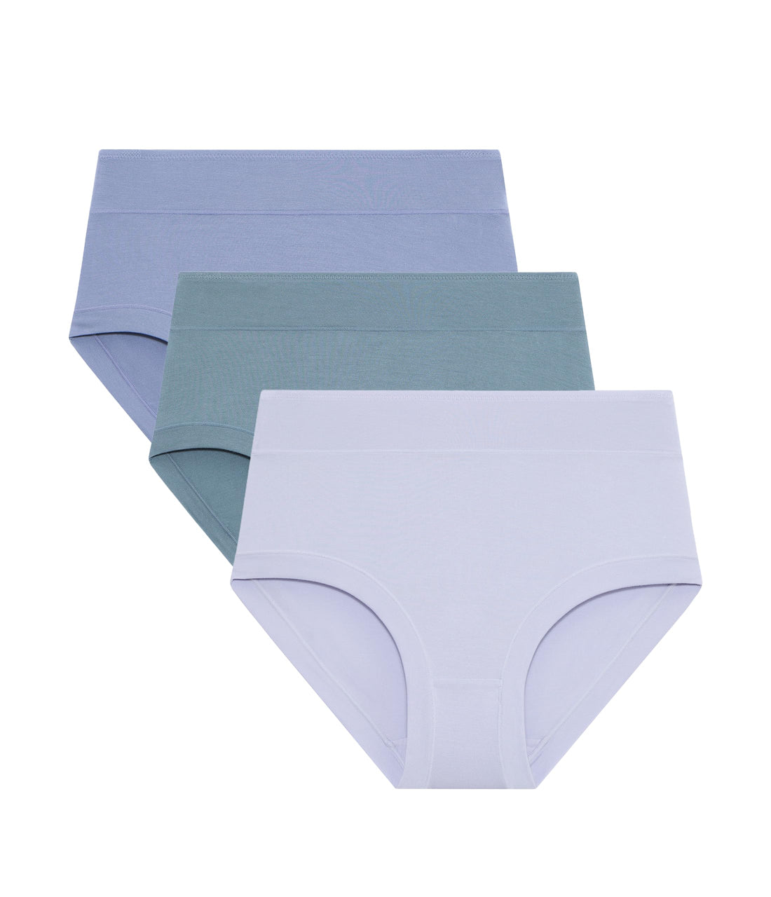 ANLIQI Women's Cotton Modal Ployamide Bikini Panties, Soft Moisture Wicking Hipster Briefs Undies for Ladies Multi-Pack