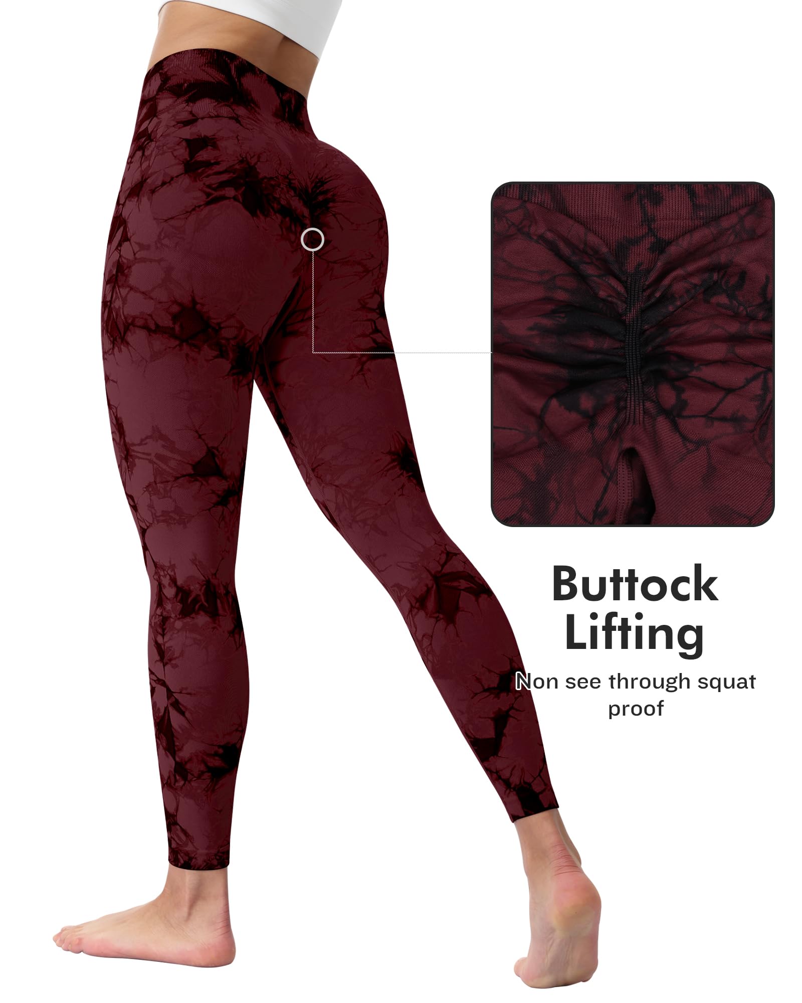 ATHVOTAR Workout Gym Leggings Women, High Waisted Seamless Butt Lifting Scrunch Butt Sports Leggings