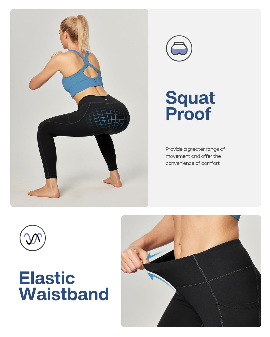 Heathyoga Leggings with Pockets for Women Tummy Control High Waisted Yoga Pants Women Compression Workout Leggings