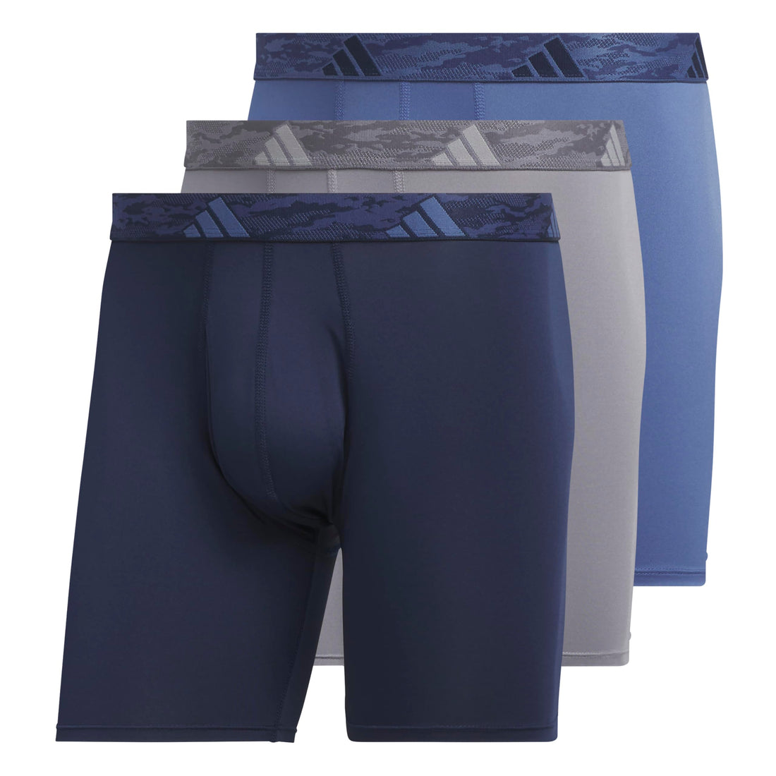 adidas Men's Microfiber Boxer Briefs (3-pack) performance Stretch Moisture-wicking Underwear