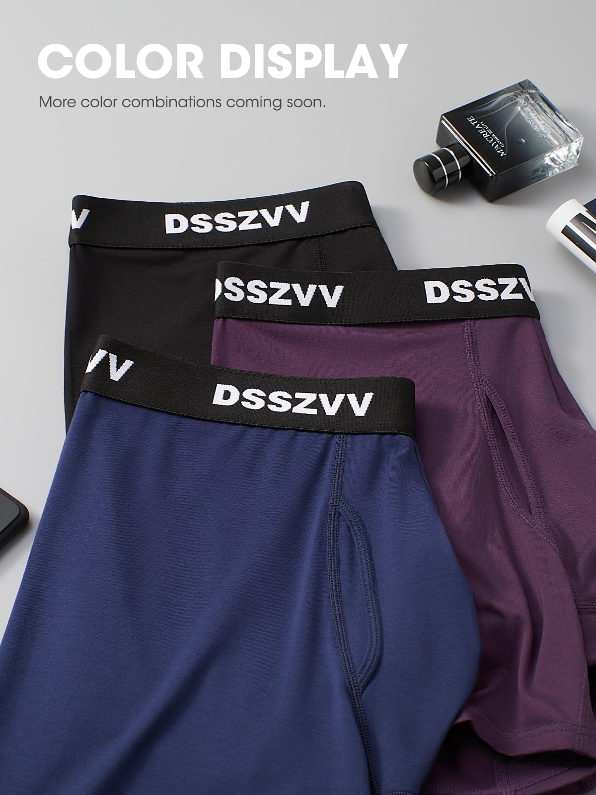 Men's Boxer Briefs Soft Stretch Breathable Underwear for Men 3 Pack Value Comfort No Riding Up