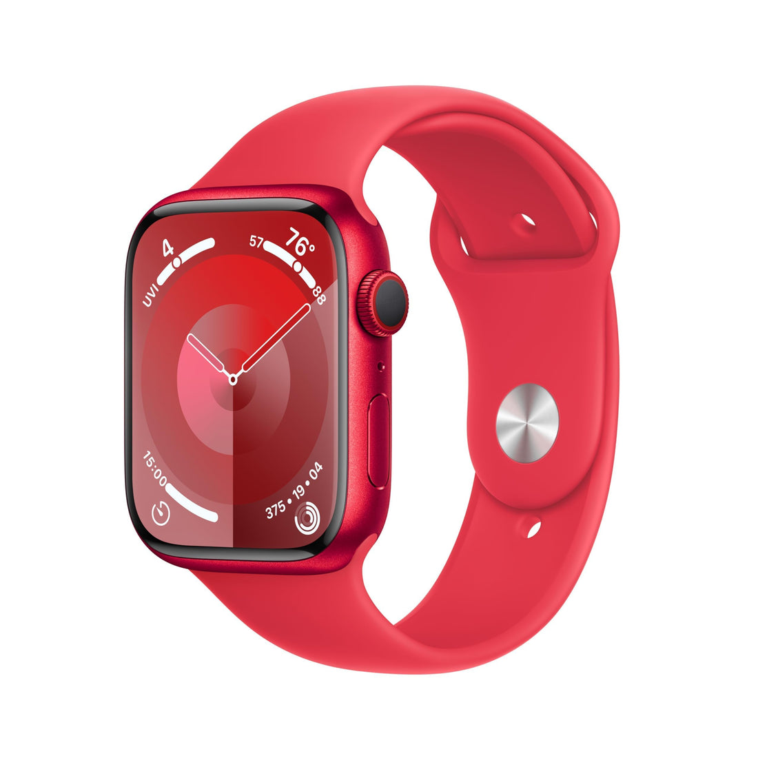 Apple Watch Series 9 [GPS 45mm] Midnight Aluminum Case with Midnight Sport Band M/L (Renewed)