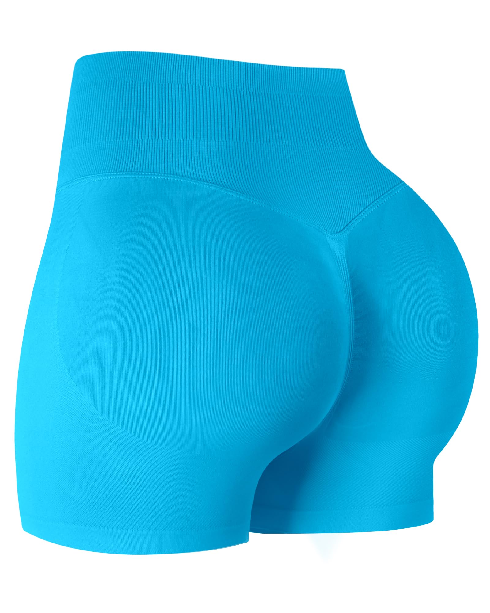 ATHVOTAR Workout Gym Shorts Women, High Waisted Seamless Butt Lifting Scrunch Butt Sports Shorts