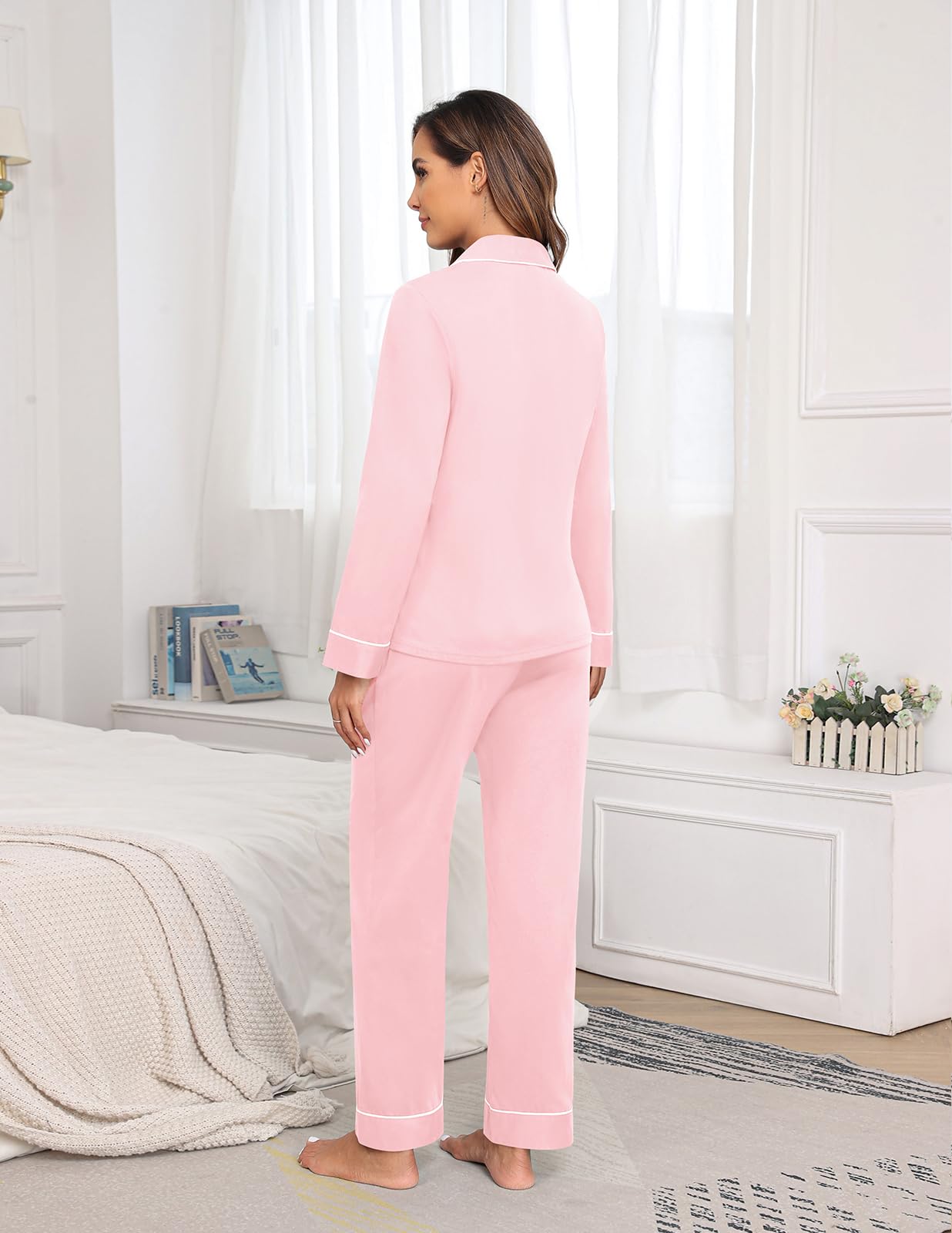Veseacky Womens Pajamas Sets Lounge Sets for Women with Pockets for Home and Pajama Parties Suitable for all Seasons