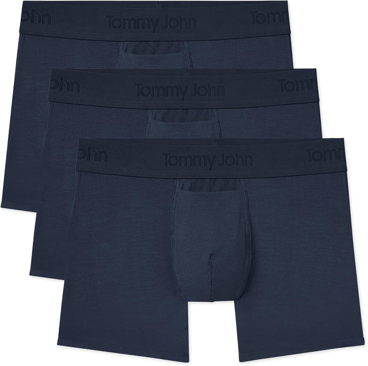 Tommy John Men's Trunk 4” Underwear, Second Skin Boxers with Supportive Contour Pouch, Soft, Breathable Stretch Fabric Boxers