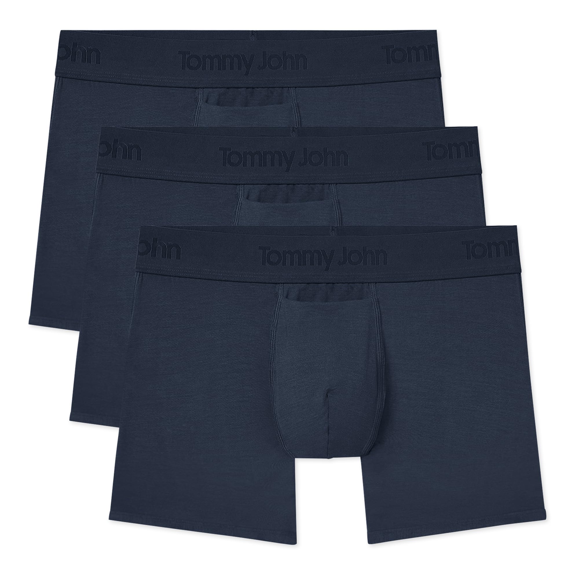 Tommy John Men's Trunk 4” Underwear, Second Skin Boxers with Supportive Contour Pouch, Soft, Breathable Stretch Fabric Boxers