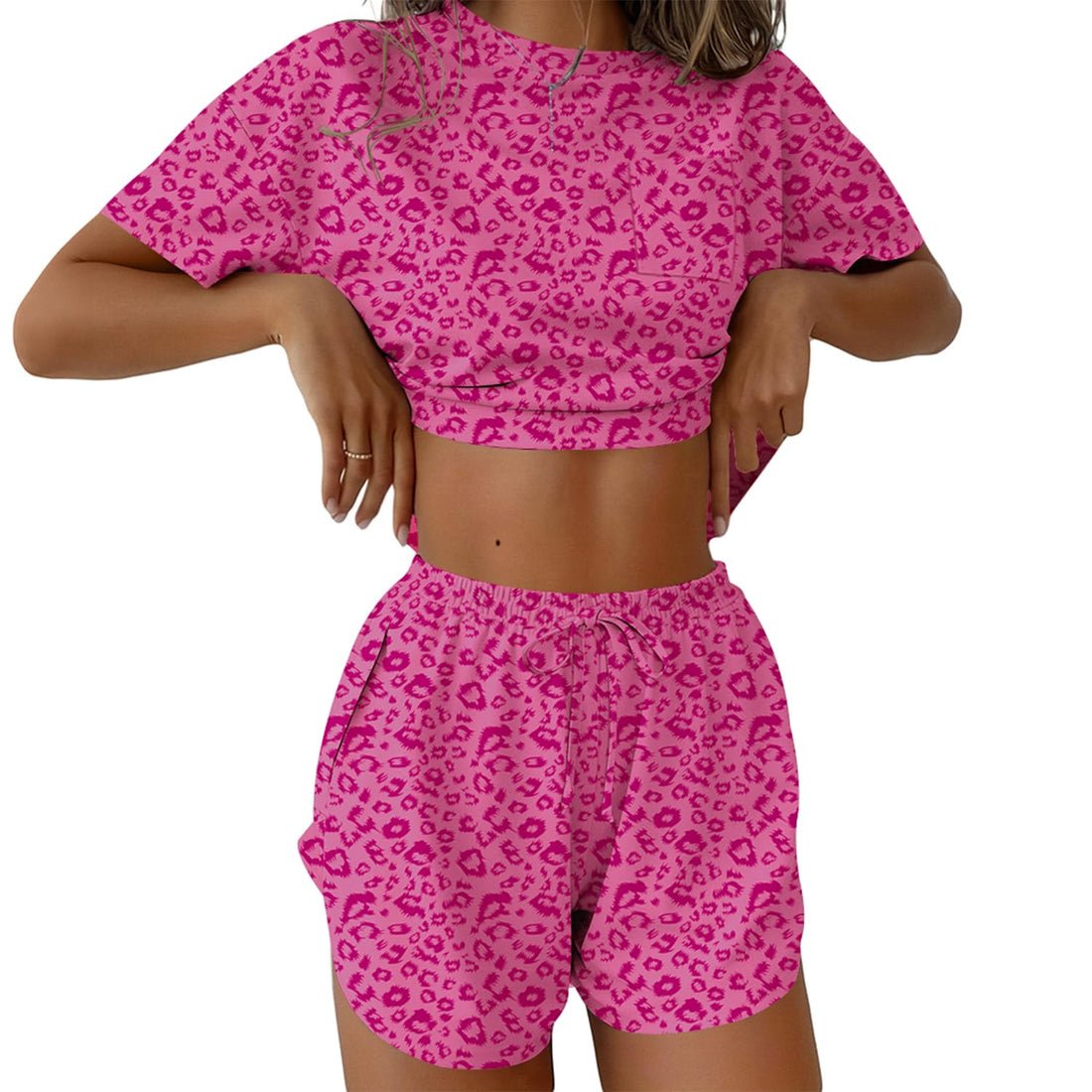 Ekouaer Womens Pajama Sets Sexy Lounge Sets Side Split Short Pj Sets