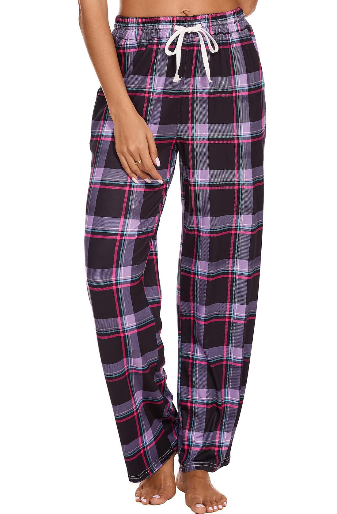 Kabento Womens Pajama Pants Plaid Sleep Lounge Pj Bottoms With Pockets