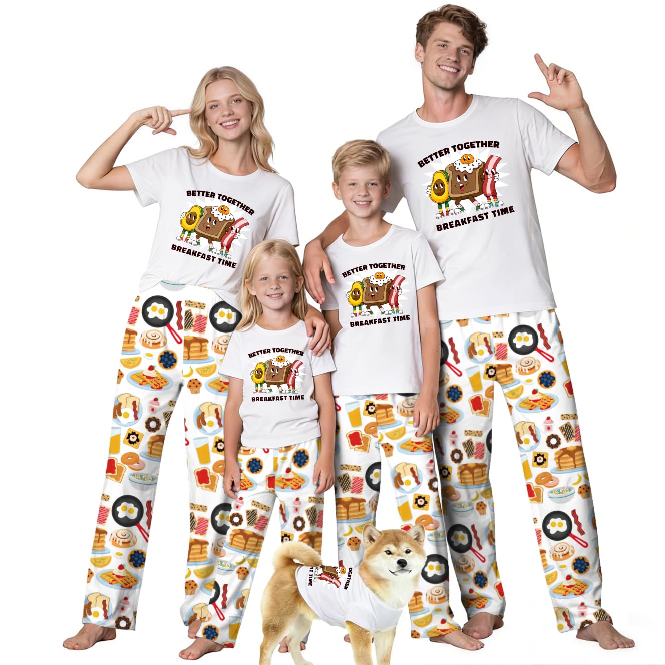 MI X TEE Matching Family Pajamas Set Mommy and Me Matching Outfits