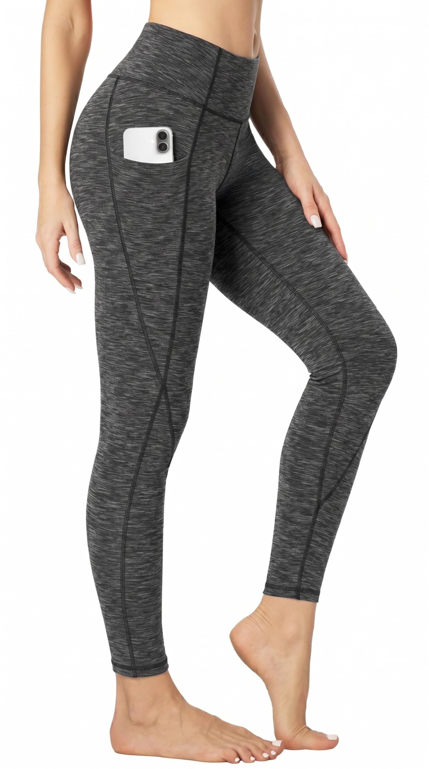 Heathyoga Leggings with Pockets for Women Tummy Control High Waisted Yoga Pants Women Compression Workout Leggings