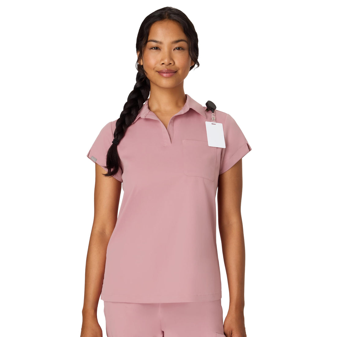 Hanes Women's Scrubs Top, Premium Polo V-Neck Moisture-Wicking Odor Control Women's Shirt