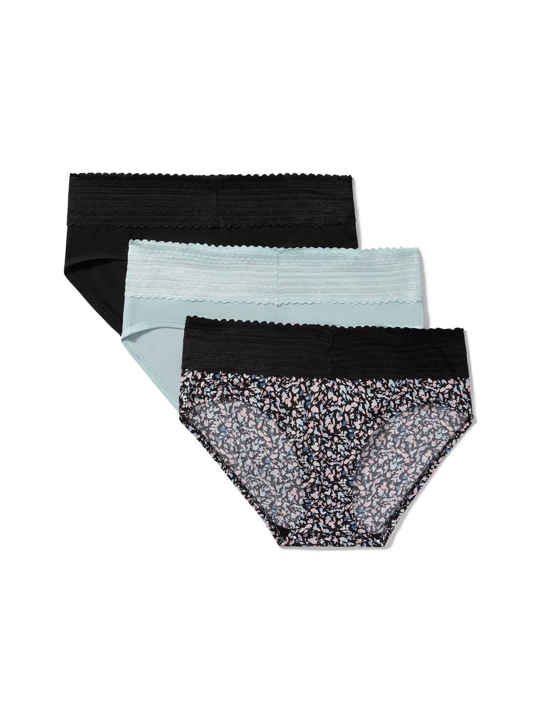 Warner's Women's Blissful Benefits Women's Dig-free Microfiber Lace Hipster 3-pack