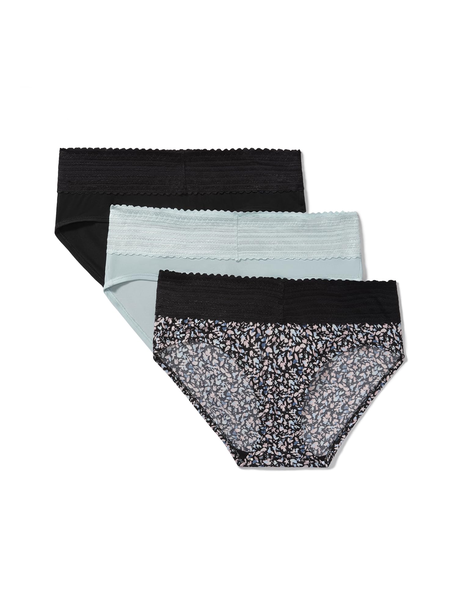 Warner's Women's Blissful Benefits Women's Dig-free Microfiber Lace Hipster 3-pack