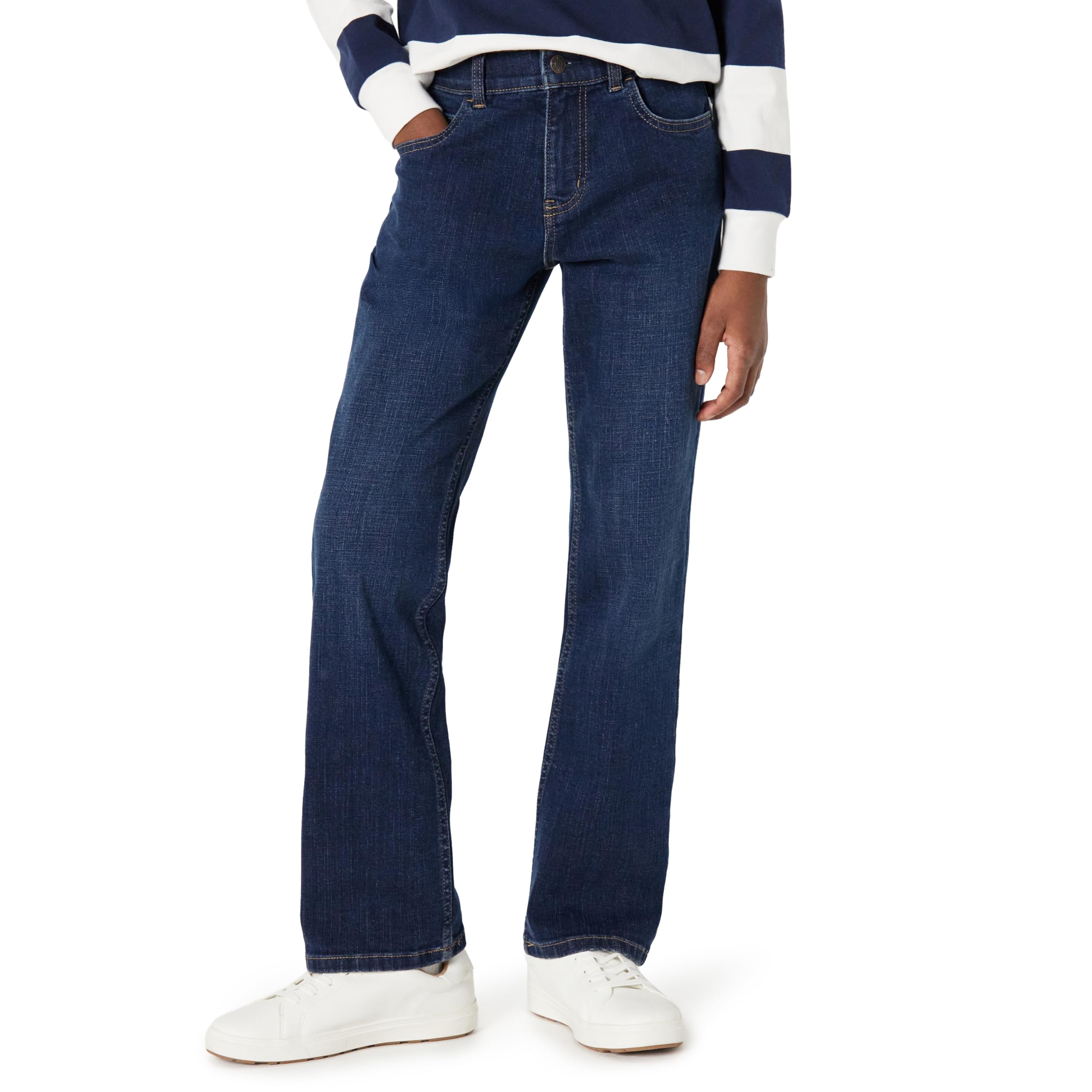 Amazon Essentials Boys' Medium Stretch Regular-Fit Bootcut Jeans