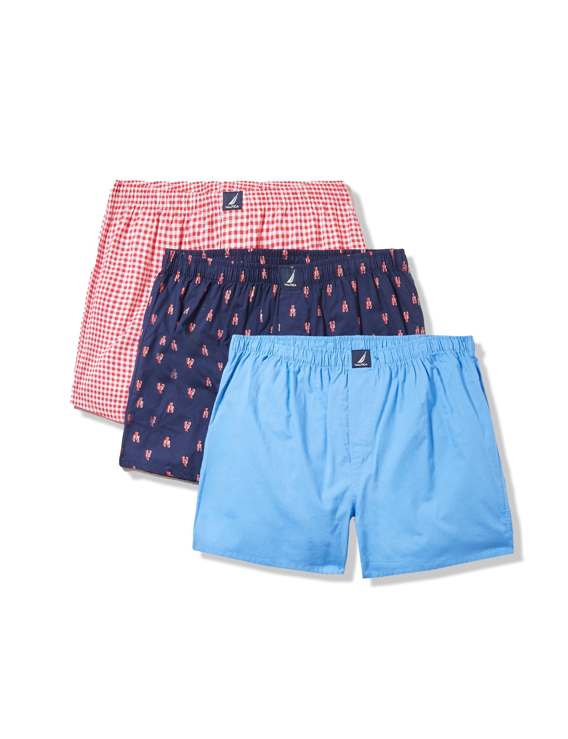 Nautica Men's Classic Cotton 3-Pack Woven Boxers