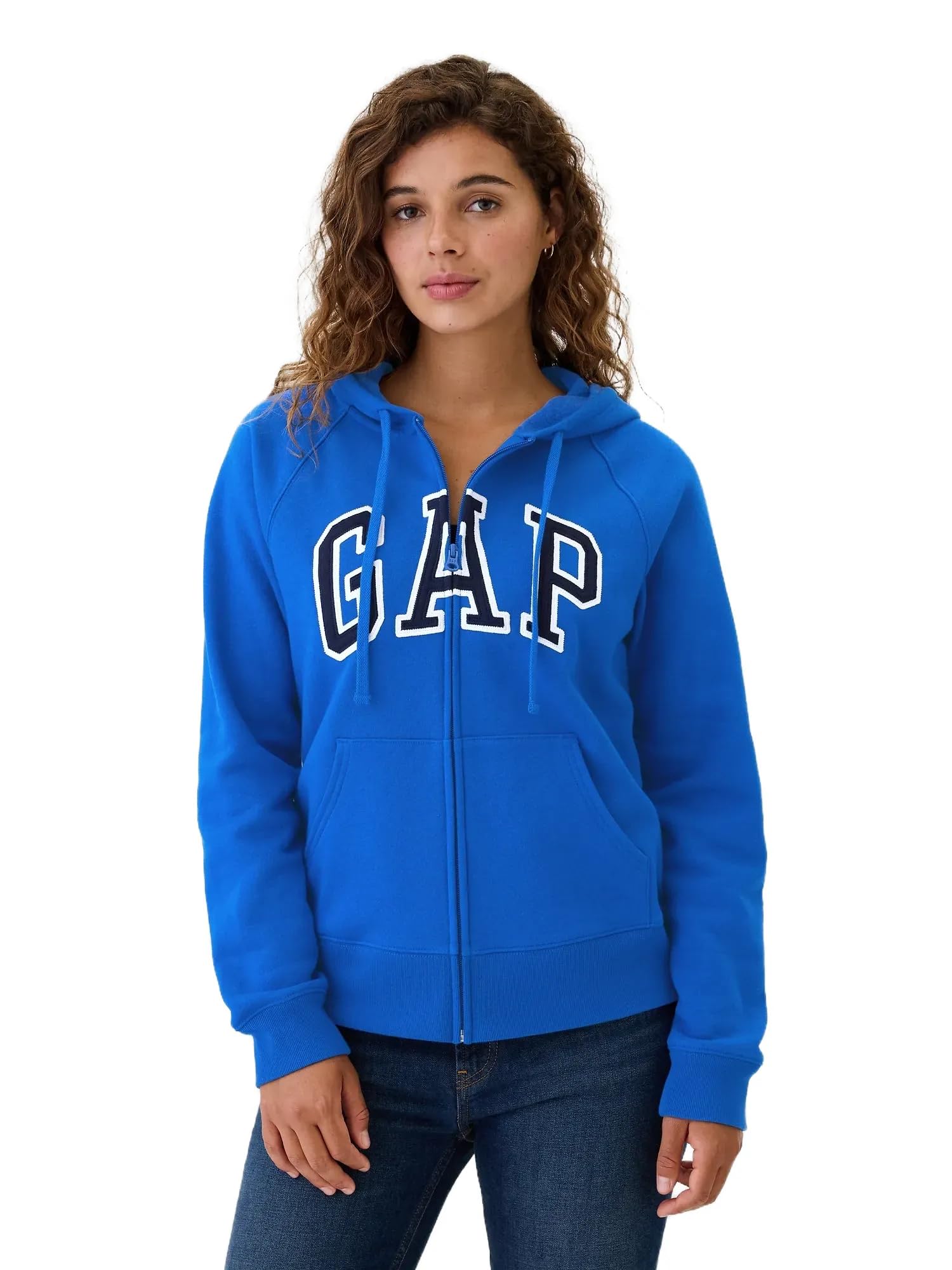GAP Women's Logo Hoodie Hooded Full Zip Sweatshirt