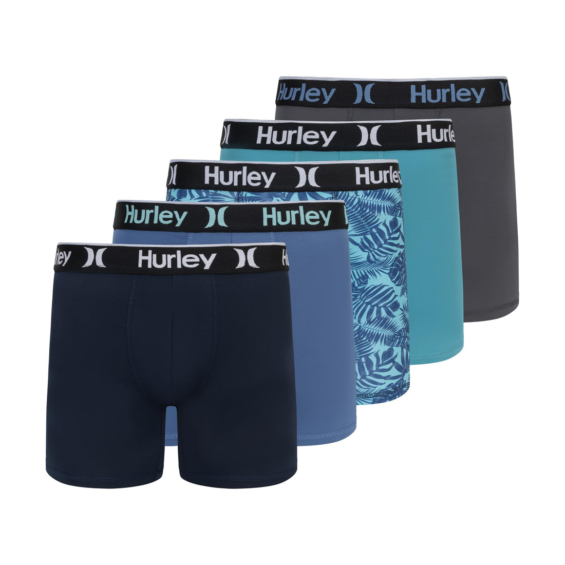 Hurley mens 5 Pack Stretch Boxer Briefs