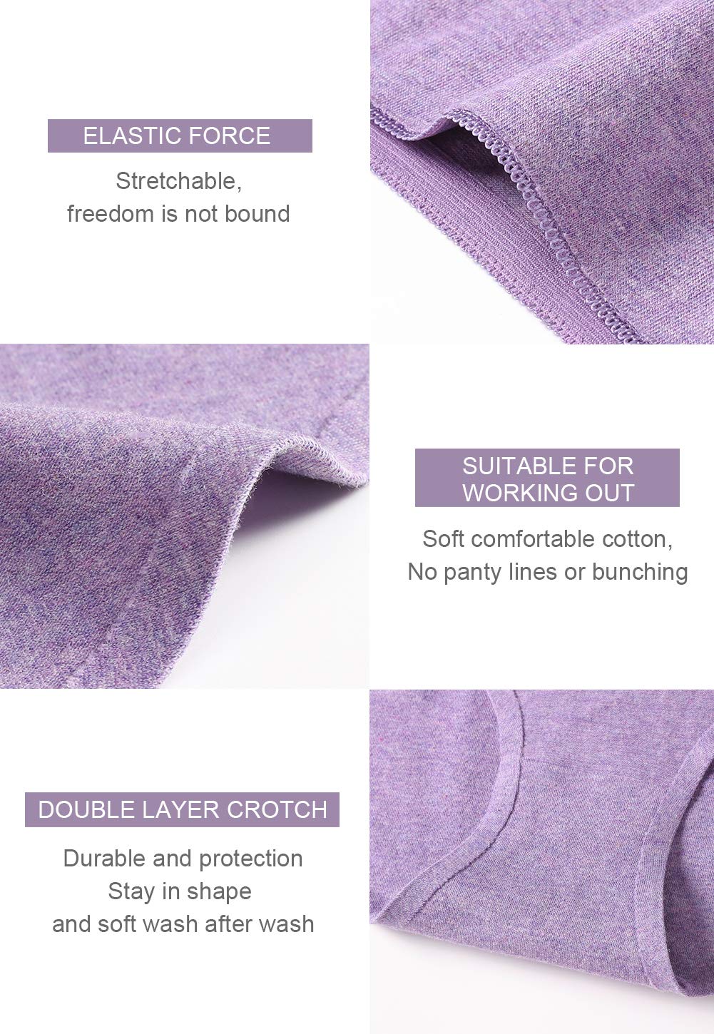 Altheanray Womens Underwear Cotton Underwear for Women Seamless Hipster Bikini Briefs Panties 6 Pack