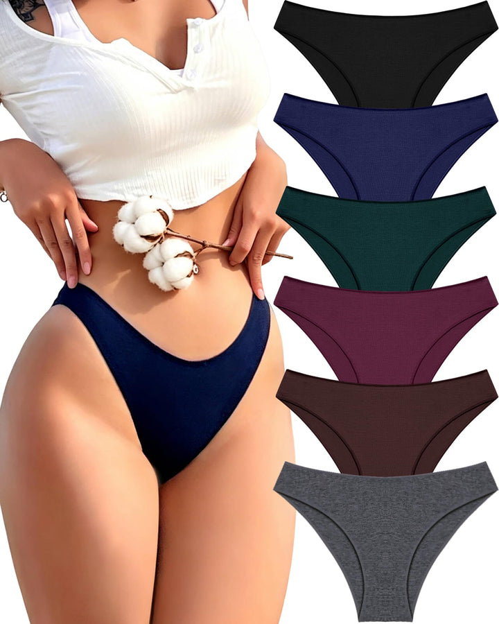 FINETOO Cotton Underwear for Women Sexy Cheeky Bikini Panties Lingerie
