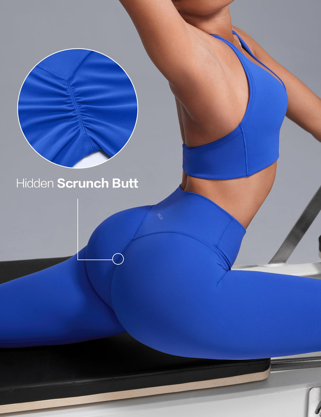 INGIA No Front Seam Scrunch Butt Leggings 25''