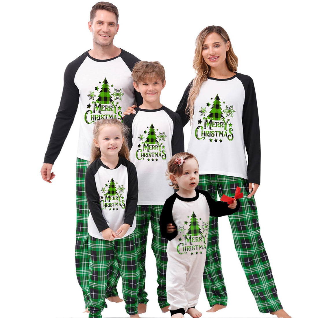 OAKFashion Christmas Pajamas for Family, Xmas Pajamas Family Christmas Pjs Matching Sets Holiday Nightwear Jammies