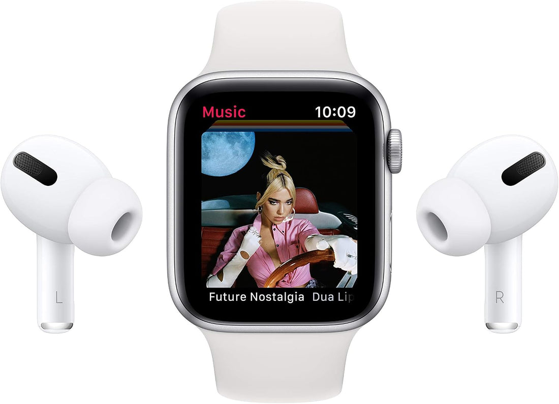 Apple Watch SE (GPS, 40mm) - Silver Aluminum Case with White Sport Band (Renewed)