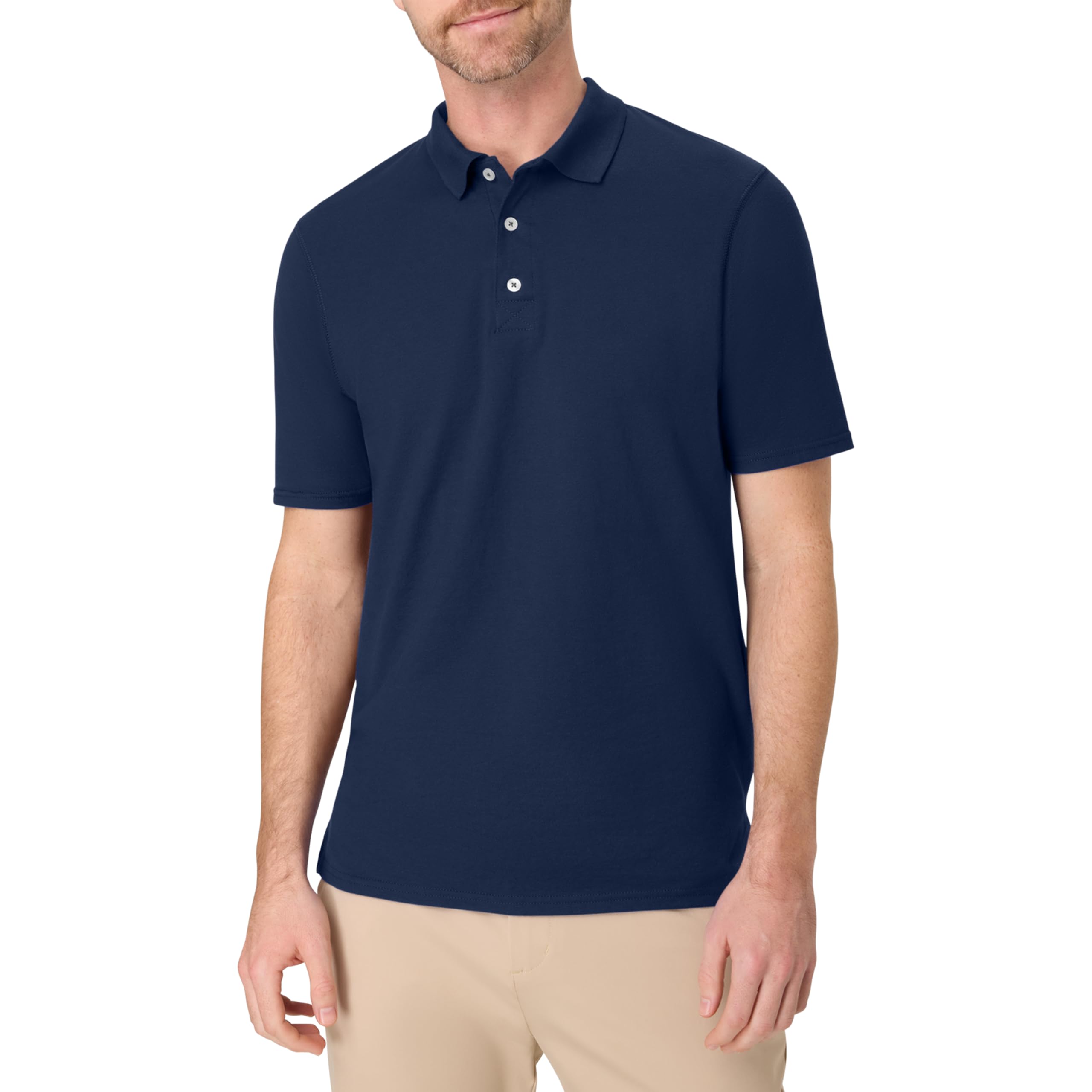 Hanes mens X-temp Performance Polo, Cotton Blend Sport Shirt for Men With Odor Control