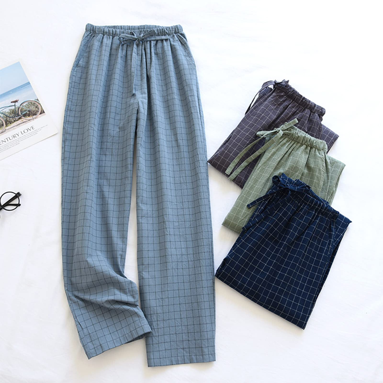 STMAHER Men's Plaid Pajama Pants Cotton Sleep Pants
