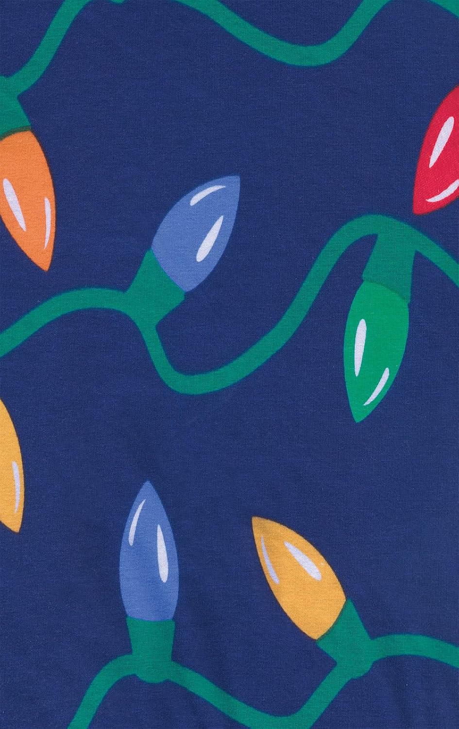 PajamaGram Matching Christmas PJs for Family, Christmas Lights, Womens M / 8-10 Blue