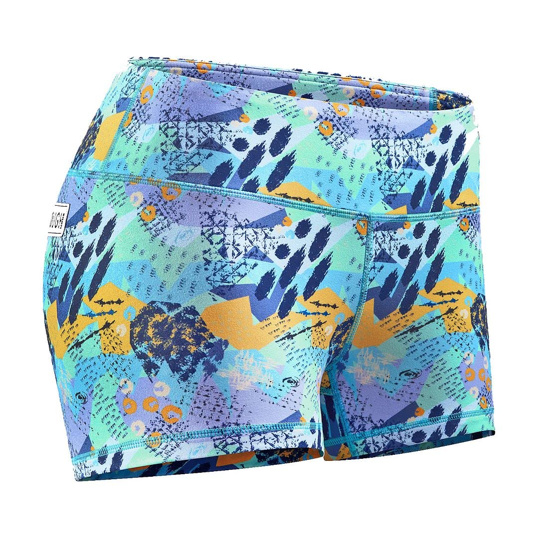 Tough Mode Womens 3" Lightweight Running WOD Volleyball Shorts Workout Mesh Liner Zip Pocket