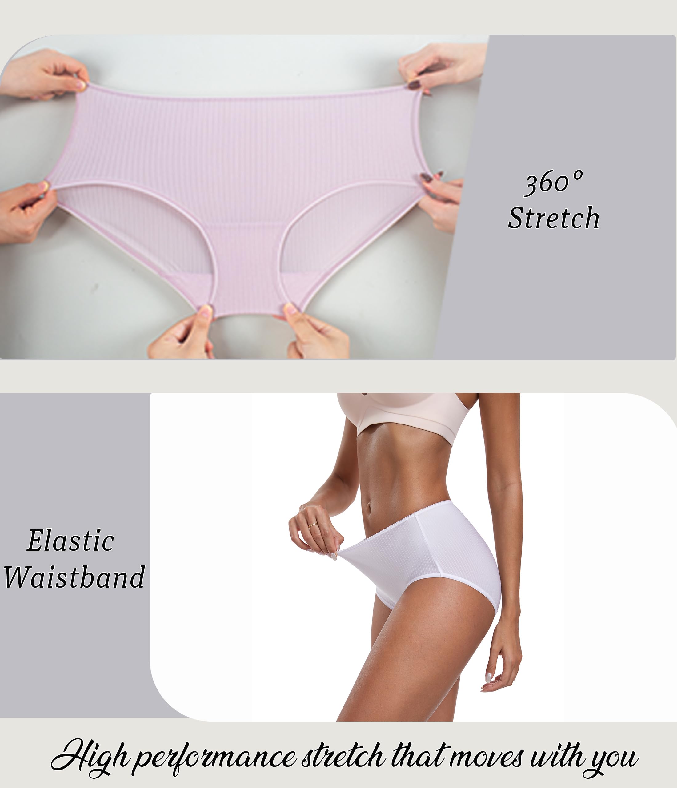 ANLIQI Quick Dry Underwear for Women Travel Panties Pack Hipster Panty Soft & Lightweight Bikini Brief Stay Fresh Undies