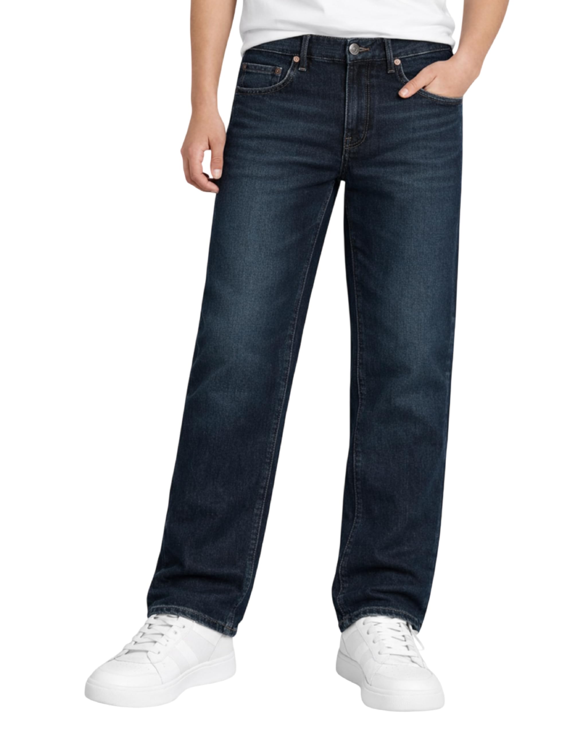 Volcom Boys' Regular Fit Pull-On Denim Jeans, 5-Pocket Style | Relaxed Comfort That Moves with Growing Kids, a Classic Timeless Look for School, Weekends or Everyday Wear