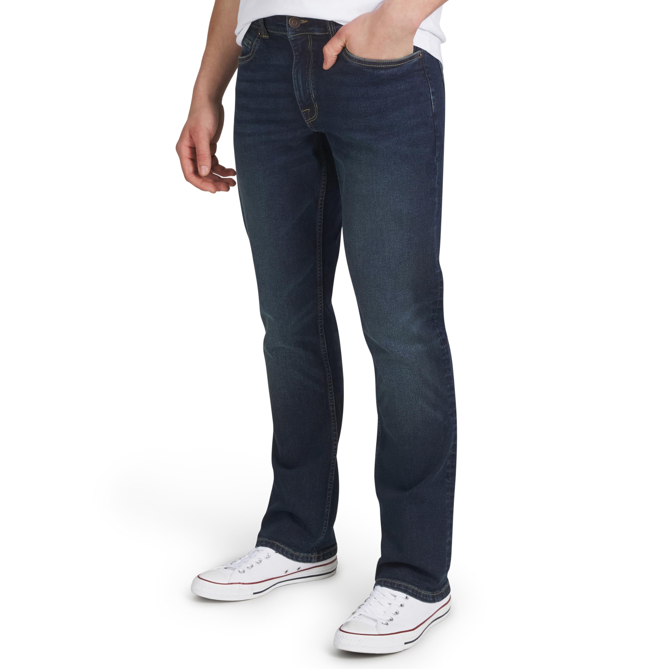 Quiksilver Men's 5 Pocket Straight Fit Stretch Waist Denim Jeans