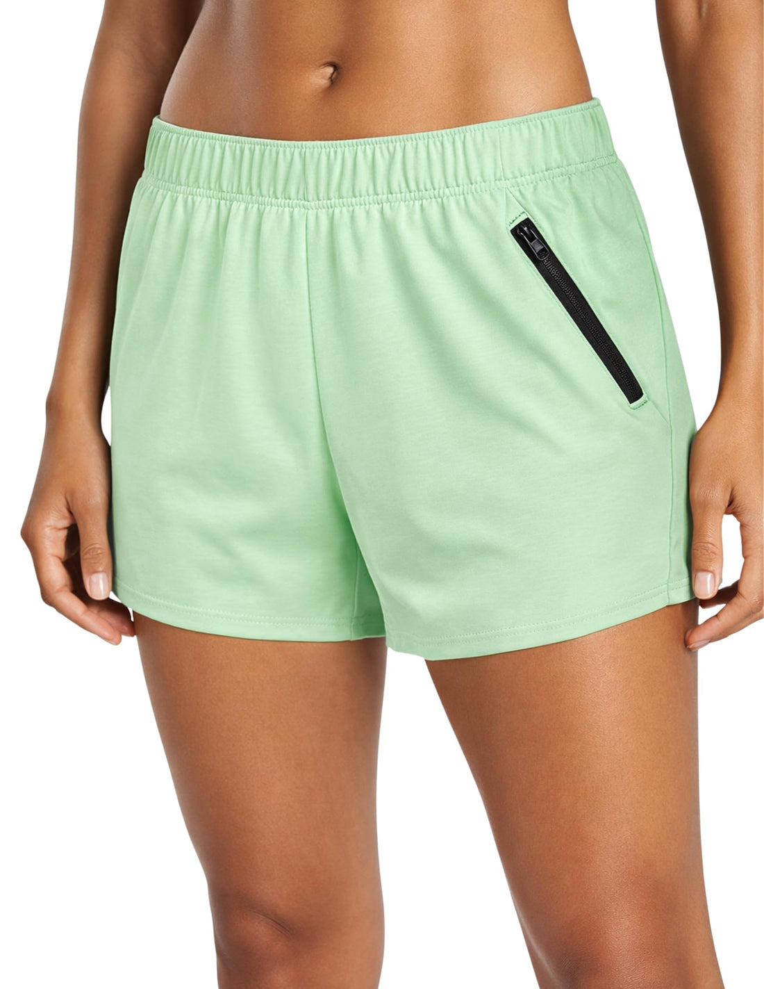 Liberty Imports 1 or 5 Pack Womens Lounge Workout Shorts with Zipper Pockets 5" Inseam Lightweight Athletic Casual Shorts