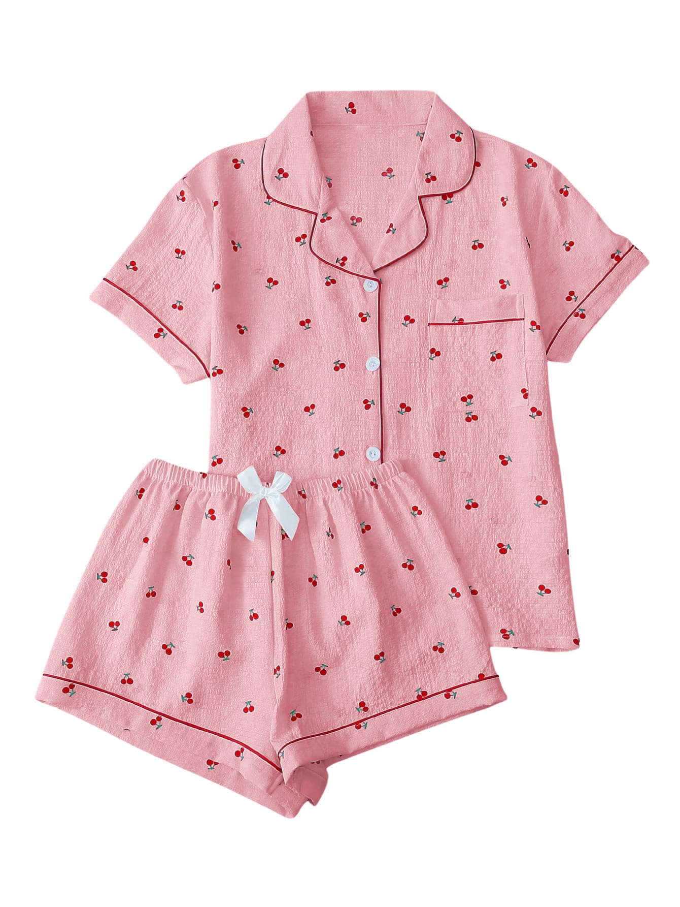 Verdusa Pajamas For Women Set 2 Piece Cute Pjs Sleepwear Lounge Sets