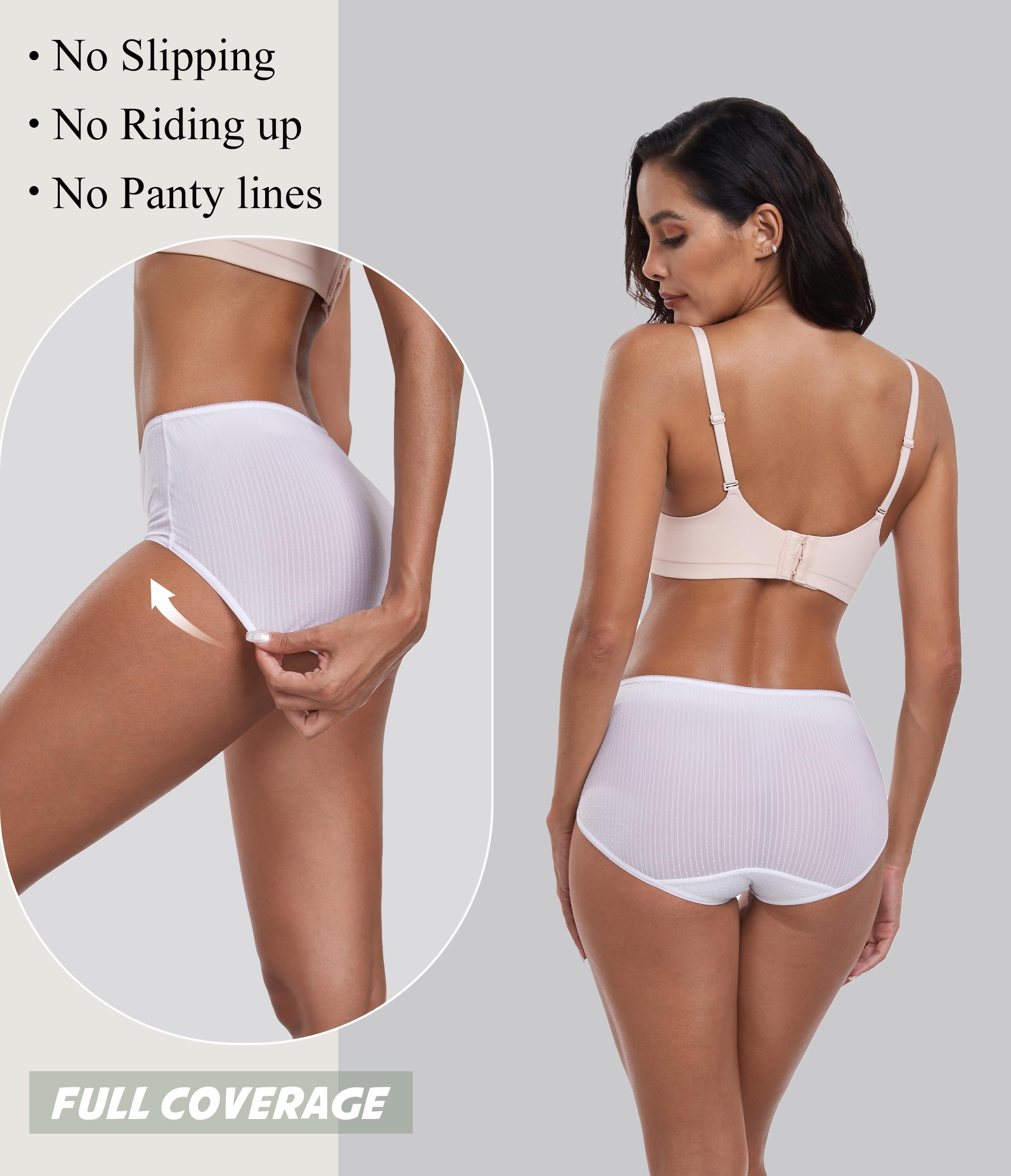 ANLIQI Quick Dry Underwear for Women Travel Panties Pack Hipster Panty Soft & Lightweight Bikini Brief Stay Fresh Undies